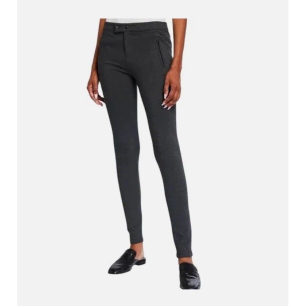 Vince Ponte Knit Ski Pants Women Size 6 Charcoal Minimalist Quiet Luxury Office